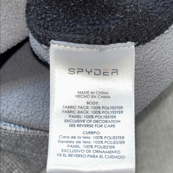 Spyder fleece full zip jacket kids boys L 14/16 - Picture 8 of 10